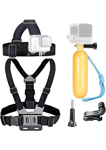 Kamera Aksesuarları Kafa Montaj Kayışı Göğüs Dağı Demeti Yüzer Saplı Kavrama ile Uyumlu Gopro Hero 13 12 11 10 9 8/akaso EK7000 Brave 4 Brave 7 Le V50X Native V50 Elite/oddv