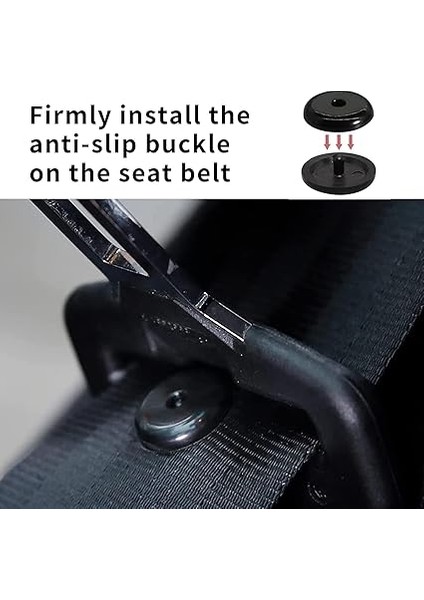 4 Takım Emniyet Kemeri Durdurma Düğmeleri, Kaymaz Emniyet Kemeri Durdurma Klipsleri Geçmeli Sistem, Kaynak Gerektirmez Emniyet Kemeri Durdurma Düğmesi Düğmeleri Emniyet Kemeri Tokasının Kemerin fırsatları