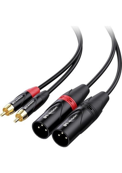 Matters Çift Rca - Xlr Dengesiz Ara Bağlantı Kablosu 6 Ft, 2 Rca - Xlr Erkek Kablo (Çift Xlr - Rca Kablosu) - 6 Ayak
