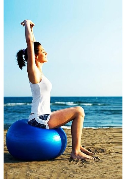 65 cm Yeşil Pilates Topu Yoga Plates Egzersiz Topu Ball + Şişirme Pompası Seti fırsatları