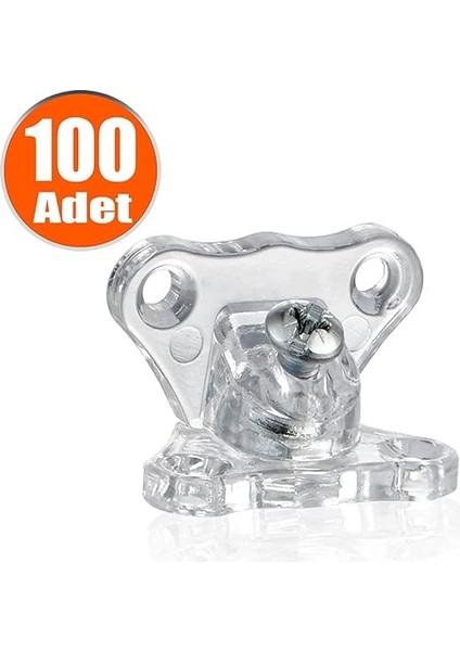 Açılı T Bağlantılı Çektirme Şeffaf Plastik Köşe Birleştirme Kelebek (100 Adet) indirimleri