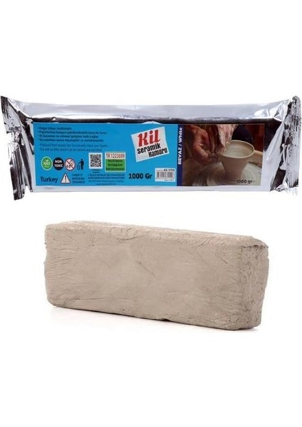 Kil Hamuru Set-4, Seramik Hamuru Başlangıç Seti, Ahşap Ebeşuar, Merdane, 1 kg Kil, Boya, Fırça fiyatları