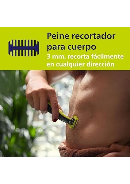 Oneblade 3'lü Yedek Bıçak ve Vücut Bakım Kiti, 3 Adet Yedek Bıçak, Cilt Koruması, Vücut Tarağı, Tüm Oneblade Modelleriyle Uyumlu, 4 Aya Kadar Dayanıklı Bıçaklar, QP630/51 fırsatları