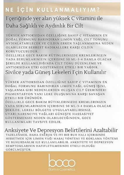 Born In Cosmetics DOĞAL%100 Saf Limon Yağı; Nemlendirici, Buhurdanlık, Masaj, Uyku, Banyo, Spa, Cilt ve Saç Bakımı Için - 10 ml (Limon) fırsatları