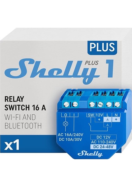 Artı 1 | Wifi ve Bluetooth Akıllı Röle Anahtarı | Ev Otomasyonu | Alexa ve Google Home ile Uyumlu | Ios Android Uygulaması | Hub Gerekmez Kablosuz Anahtar Dıy Uzaktan Kumandalı Garaj Kapısı