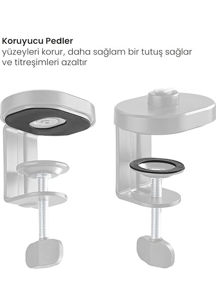 Ergonomik Premium Mikrofon Tutucu, Ayarlanabilir Kol ve Yükseklik Masa Mikrofon Standı fırsatları