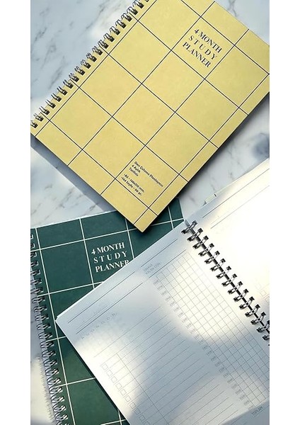 Tanıtım 4 Aylık Spiralli Tarihsiz Ders Çalışma Planlayıcısı, A5 Boyutu (Sarı) indirimleri