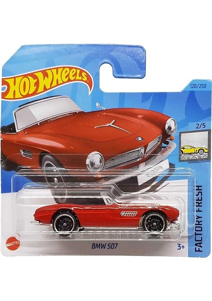 Wheels - Bmw 507 - Factory Fresh 2/5 - HKK77 - Short Card - Cabriolet - Kırmızı - Mattel 2023