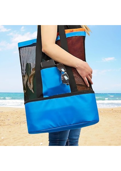 Soğuk Tutucu Buzluklu Termos Bölmeli Plaj Kamp Piknik Çantası
