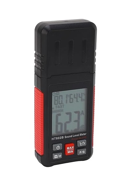 Desibel Metre 3 Çok Fonksiyonlu Büyük Arka Işık LCD Ekranda Nem Sıcaklığı Dijital Ses Ölçer Arka Işığa Ihtiyaç Varlık Büyük Ölçüm LCD Işığı