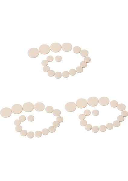 3 Set Müzik Nefesli Çalgılar Tuş Takımı Klarnet Tuş Matı Suni Deri Yedek Ped Soprano Klarnet Aksesuarı 17 Adet*3