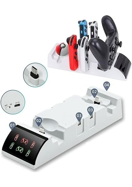 Nintendo Için Organizatör Stand Şarj Cihazı Tutucu Şarj Unitesi OLED Switch LED Göstergeli TNS-2113 fiyatları