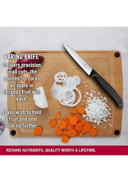 6.7703 Swissclassic 10CM Soyma Bıçağı, Siyah, Siyah fırsatları