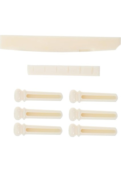 1set Folk Gitar Aksesuarları Kemik Köprü Pimleri ve Köprü Eşikleri Seti Akustik Gitar Kalitesini Artırmak Için Kolay Değişim Imkanıyla Tasarlandı