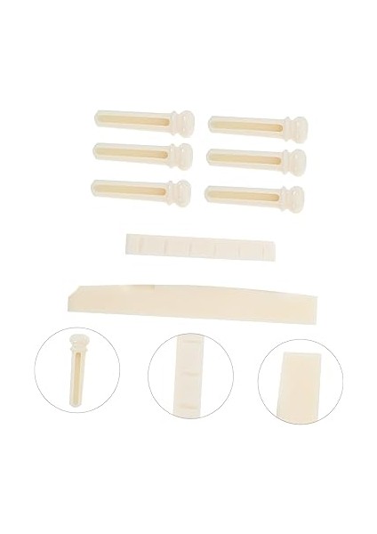 1set Folk Gitar Aksesuarları Kemik Köprü Pimleri ve Köprü Eşikleri Seti Akustik Gitar Kalitesini Artırmak Için Kolay Değişim Imkanıyla Tasarlandı fiyatları