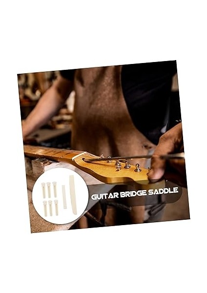 1set Folk Gitar Aksesuarları Kemik Köprü Pimleri ve Köprü Eşikleri Seti Akustik Gitar Kalitesini Artırmak Için Kolay Değişim Imkanıyla Tasarlandı modelleri