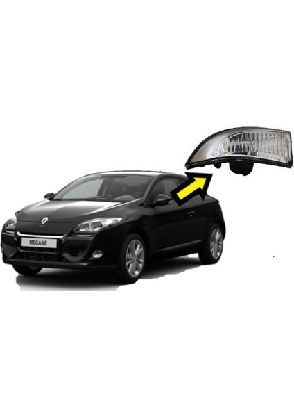 Renault Megane 3 - Fluence - Latitude Ayna Sinyali Sağ (Sürücü Tarafı)
