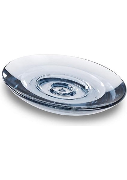 Droplet Akrilik Camdan Sabunluk, Banyo ve Mutfak Için Giderli Oval Sabunluk, Denim Mavisi, Normal fiyatları