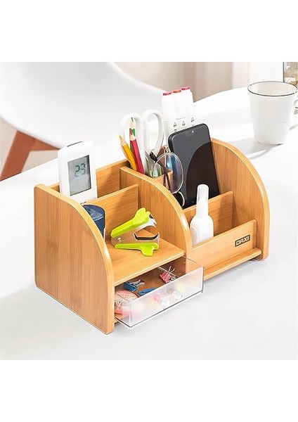 DX-403 Bambu Desenli Ahşap Kalemlik, Masaüstü Düzenleyici fiyatları