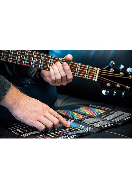 Gitar Nota Çıkartması, Diyagram Dahil, Büyük & Minör Iletkenler ve Üç Ses