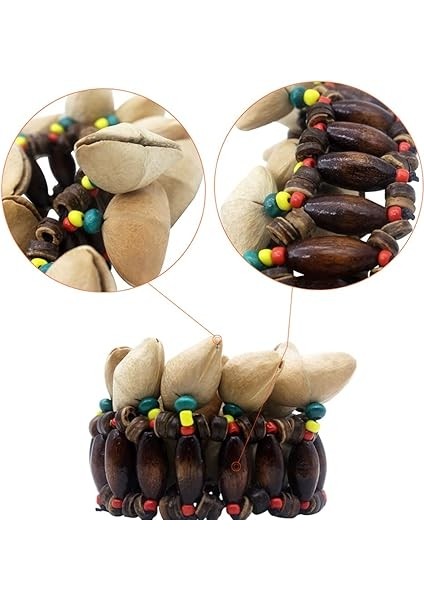 Djembe Afrika Davul Conga Perküsyon Aksesuarları Için El Yapımı Fındık Kabuk Bilezik El Zili fiyatları