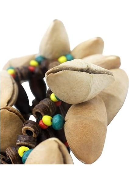 Djembe Afrika Davul Conga Perküsyon Aksesuarları Için El Yapımı Fındık Kabuk Bilezik El Zili fırsatları