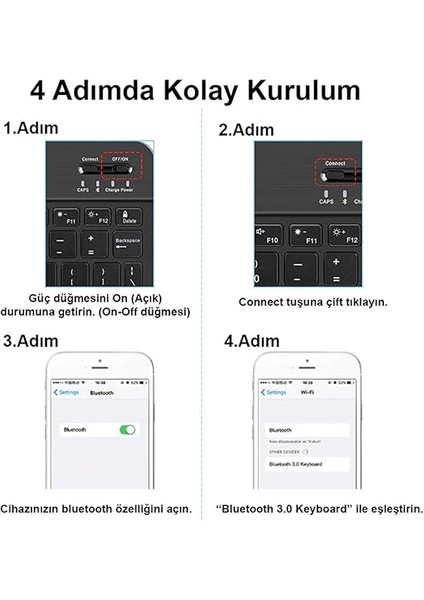 Tablet ve Telefonlar Için Türkçe Q Bluetooth Klavye ve Mouse Set - AL3476 (Pembe) fırsatları