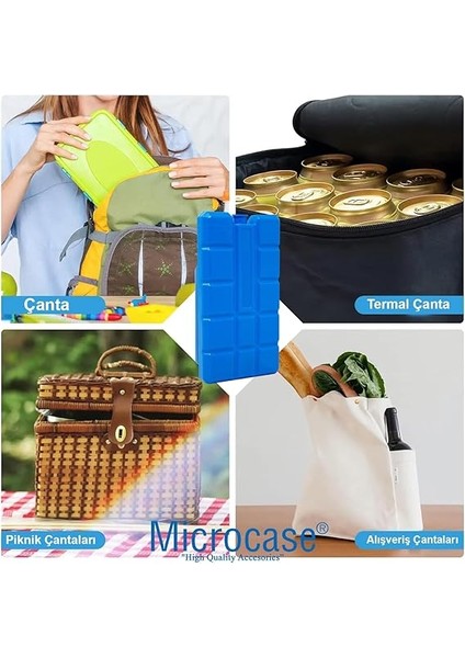 400ML Içi Su Dolu Buz Kasedi 48 Saat Korumalı Buz Aküsü 4 Adet AL4655 indirimleri