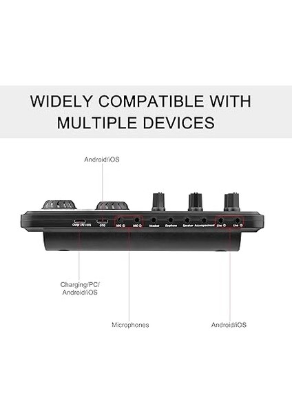 SK600 Çok Işlevli Dijital Ses Mikseri Bilgisayar Akıllı Telefon Için Bt Kablosuz Bağlantılı Harici Ses Kartı Şarkı Söyleme Canlı Yayın Oyun modelleri