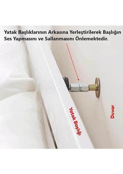Baza Başlık Sabitleyici Yatak Kanepe Duvar Ses Titreşim Sallanma Önleyici Sabitleme Aparatı 2 Adet fiyatları