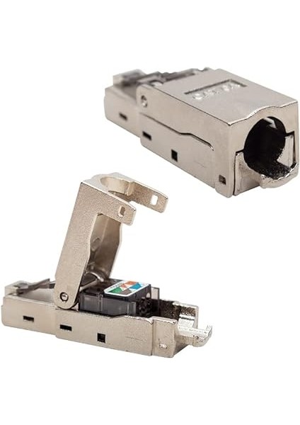 Pensesiz Kolay Bağlantılı Metal Cat6 Stp Jack Konnektör modelleri