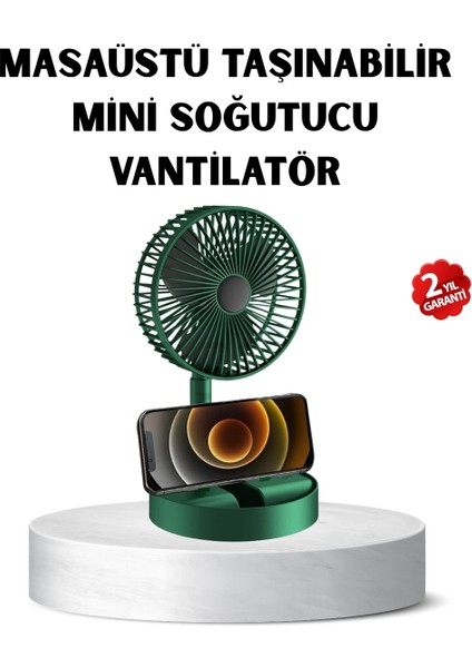 Buğz Taşınabilir Katlanabilir Mini Fan 3 Kademeli Şarj Edilebilir