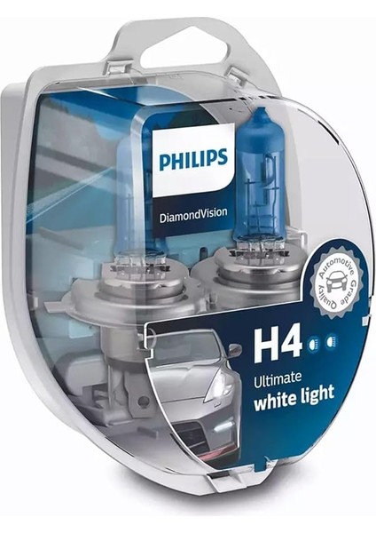 H4 Xenon Beyaz Farlar, 5000K, 60/55W, Ampul Takımı