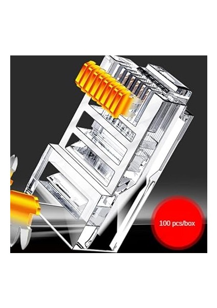 Plus PX-CAT460 Cat6 Jak, RJ45 Konnektör, Cat6 100 Lü Paket modelleri