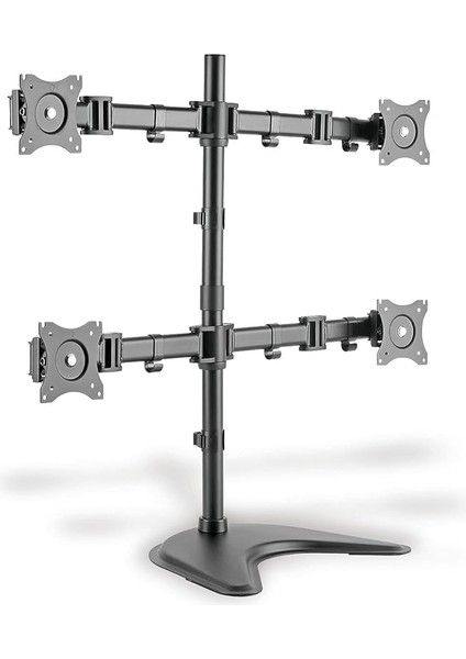 DA-90364 Evrensel Dört Kat Monitör Tutucu Stand/kelepçeli Montaj Siyah