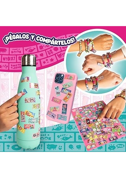 Castle Sticki Rolls Band Tekli Paket, Çıkartmalı Bilezikler, Kawaii Temalı Rulolar, Bileklik Başına 50 Çıkartma, 2 Ekstra Değiştirilebilir Tekerlek, Famosa (TCR01000) indirimleri