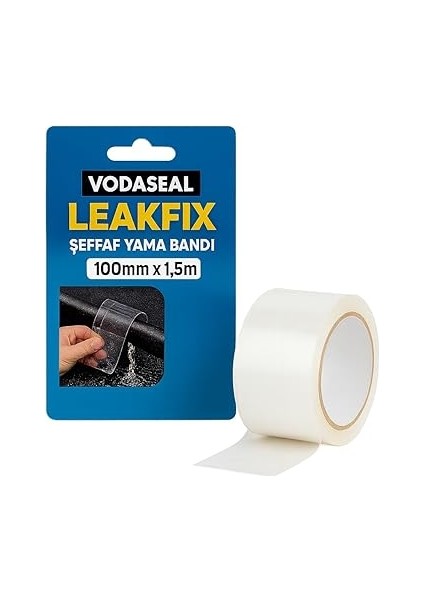 Leakfix Yama Bant, Şeffaf, 100MMX1,5M indirimleri