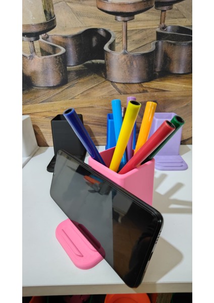 Telefon Standı Olabilen Kalemlik | 5 Renk Seçeneği | Pla Doğa Dostu Tasarım