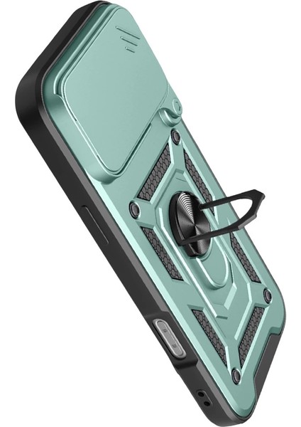 Apple Iphone 17 Pro Max Pars Lens Yüzüklü Silikon - Yeşil modelleri