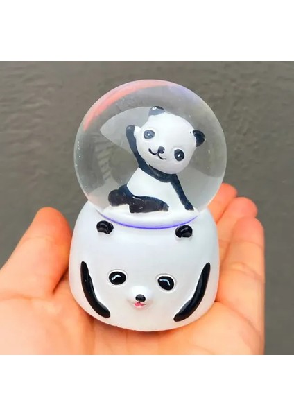 Küçük Boy Işıklı Panda Kar Küresi 6.5 cm indirimleri