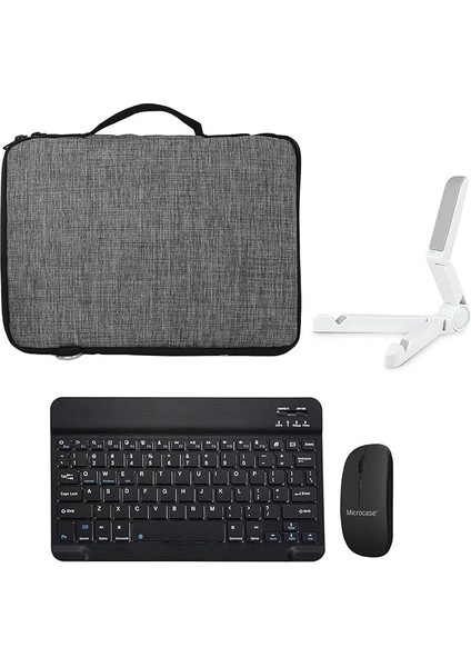 Ipad 6-7-8-9 Nesil 10.2 Inch Tablet Çanta + Bluetooth Klavye + Mouse + Tablet Standı - AL8112
