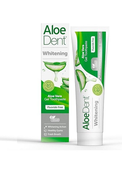 Dent Whitening, Ekstra Beyazlatıcı Diş Macunu, Florürsüz, 100 ml