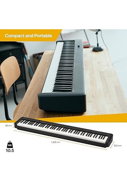 CDP-S110BK Dijital Piyano, 88 Ağırlıklı Tuşlu, Siyah modelleri