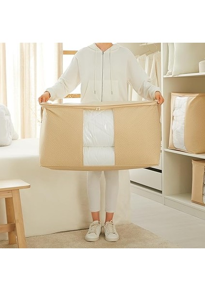 Home Textile Mega Boy Pvc Pencereli Bej Balıksırtı Hurç 75 x 40 x 40 cm fırsatları