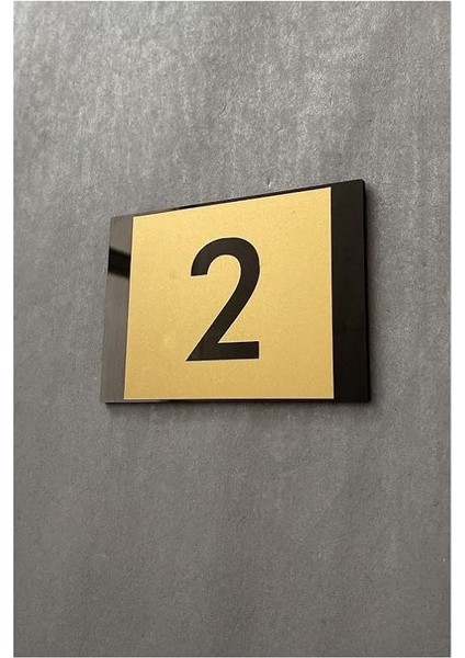 Gold Tasarım Kendinden Yapışkanlı Daire Kapı Numarası -2