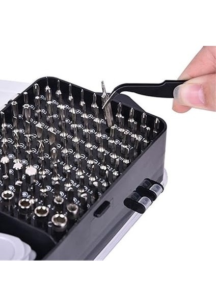 115 Parça Elektronik Tornavida Seti, Manyetik Uçlu Onarım Kiti, Dizüstü, Telefon ve Saat Tamiri Için Profesyonel Tamir Seti fırsatları