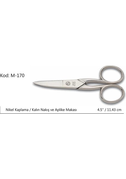 Buğz Europe Kalın Nakış Makası Süper Kalite No:4.5 11,43 cm fiyatları