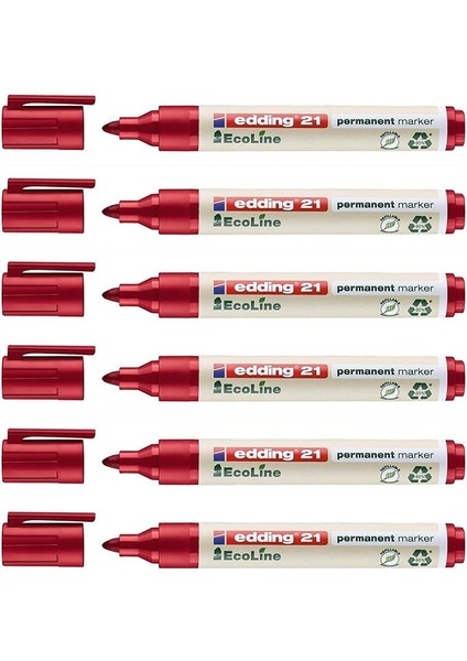 Ecoline Red 1,5-3 Mm, 6'lı Set Kalıcı Markör 21