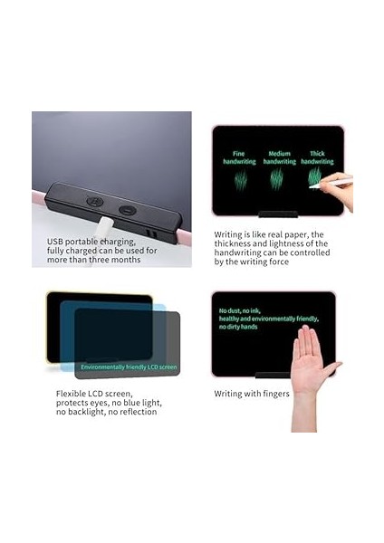 Yazı Tableti Xl Büyük Boy 21 Inç LCD Çift Taraflı, Yetişkinler ve 3+ Çocuklar Için Yazı Tahtası, Çizim Yazma Karalama Tahtaları, Eğitim Öğrenme Aracı Için Çizim Tahtası 46 x 30CM Xlb-21 indirimleri