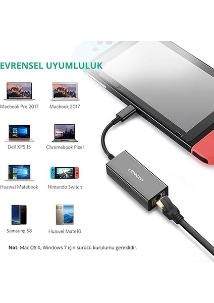 Type-C Ethernet Adaptörü, Siyah modelleri